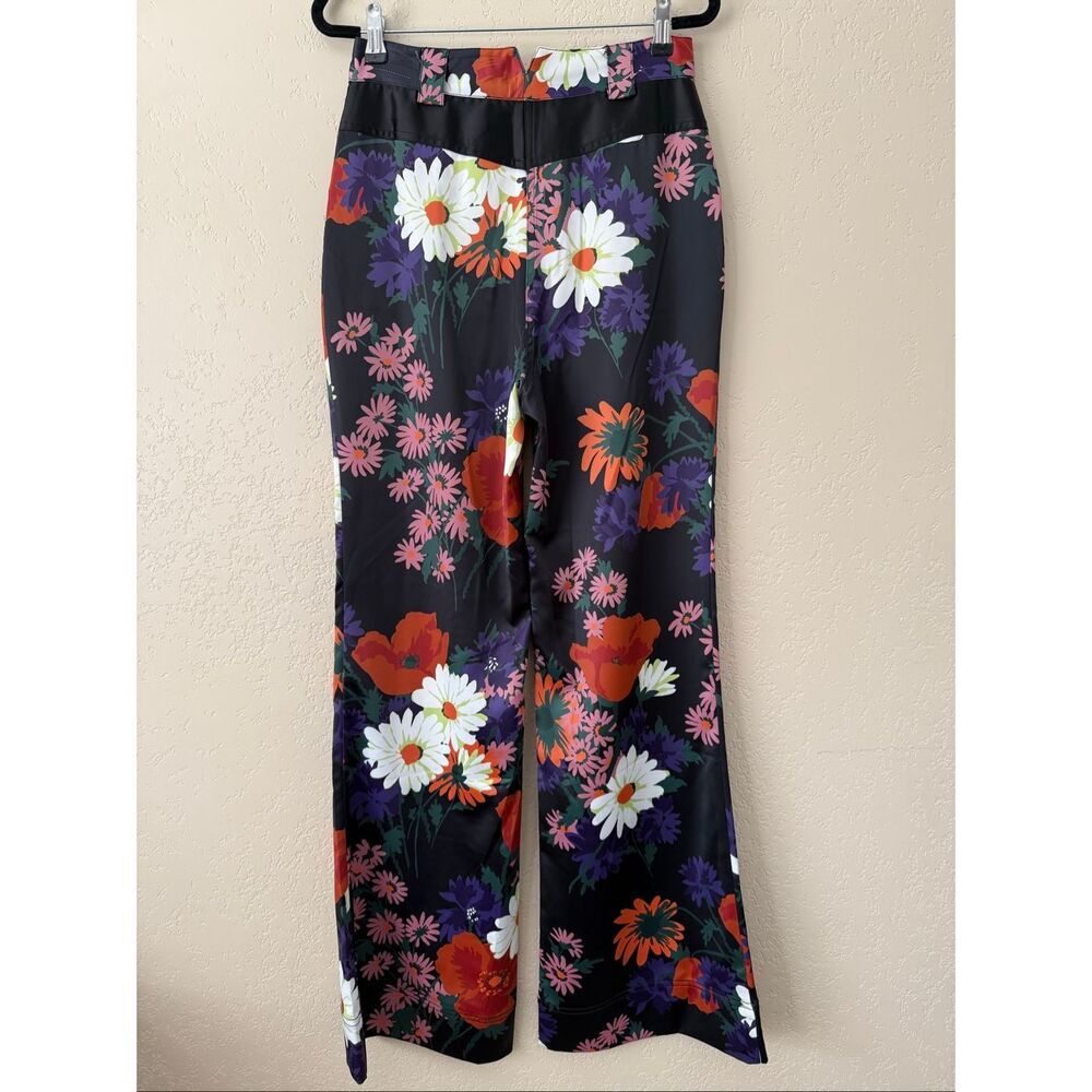 Staud Austin Floral Satin Pant - Picture 4 of 11